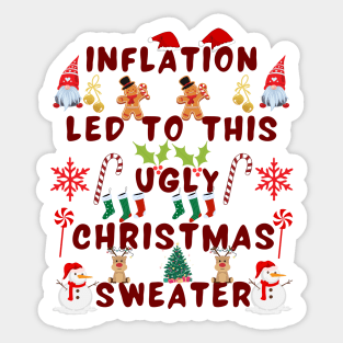 Ugly christmas sweater Sticker